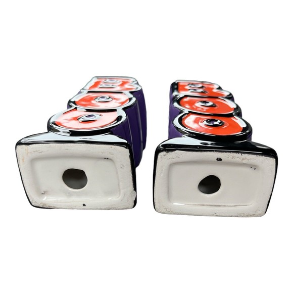 Halloween BOO Candle Holder Orange Set, Black, Purple by Guild House - Picture 5 of 5